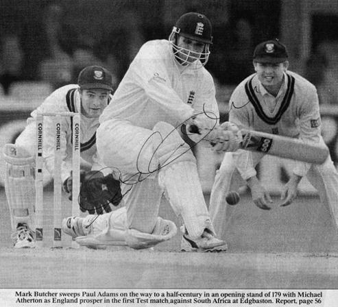 Mark-Butcher-autograph-signed-Surrey-CCC-Cricket-memorabilia-England-test-match-South-Africa-opener