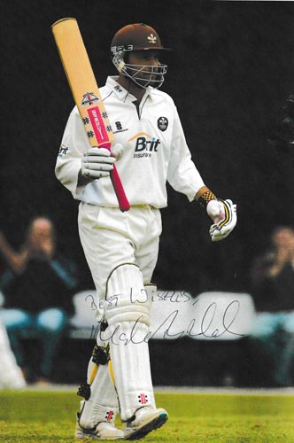 Mark-Ramprakash-autograph-signed-surrey-cricket-memorabilia-middx-ccc-100-hundreds-century-gray-nicolls-bat-tribute-robertsbridge