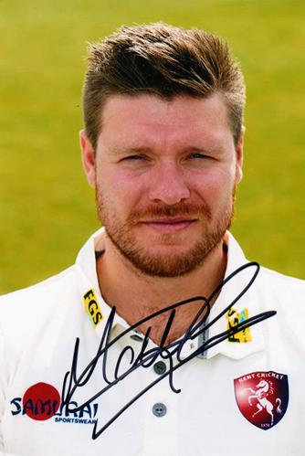 Matt-Coles-autograph-signed-Kent-Cricket-memorabilia-KCCC-Spitfires-Colesy-signature-Hants-CCC-Matthew-fast-bowler