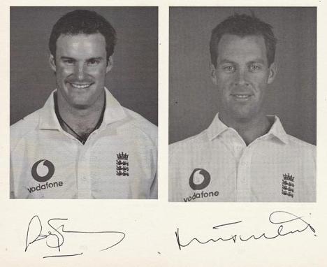 Michael-Vaughan-autograph-signed-england-cricket-memorabilia-book-calling-the-shots-2005-ashes-series-andrew-strauss-marcus-trescothick-collingwood-harmison-jones-giles-hoggard-bell-captain