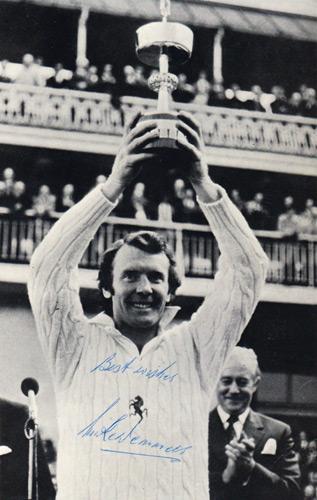 Mike Denness autograph signed Kent CCC cricket memorabilia england test captain 1974 gillette cup trophy winners photo lucky hootsman spitfires signature lords
