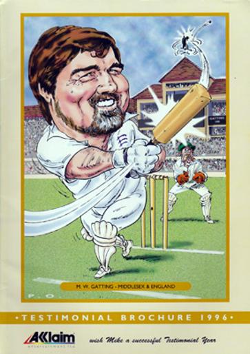Mike-Gatting-autograph-signed-Middlesex-cricket-memorabilia-England-test-captain-county-1996-benefit-brochure-testimonial