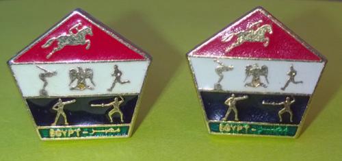 Modern-Pentahlon-memorabilia-egypt-five-sided-pentago-cuff-links-egyptian-jewellery-running-horse-riding-swimming-shooting-fencing-olympics-bling