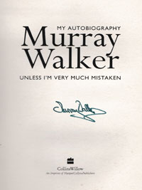 Murray-Walker-autograph-signed-book-autobiography-unless-im-very-much-mistaken-formula-one-commentator-tv-f1-signature