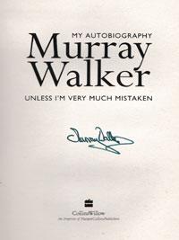 Murray-Walker-autograph-signed-book-autobiography-unless-im-very-much-mistaken-formula-one-commentator-tv-f1-signature