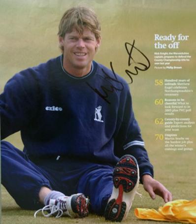 NICK-KNIGHT-autograph signed-England-cricket-memorabilia-Sky-Sports-Warks-Surrey-ccc