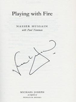 Nasser Hussain signed autobiography autograph Playing with Fire first edition
