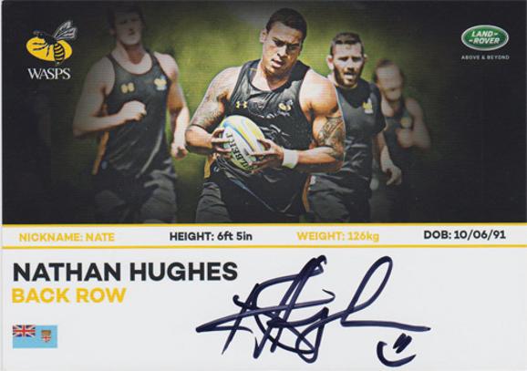 Nathan-Hughes-autograph-Nathan-Hughes-memorabilia-signed-Wasps-rugby-memorabilia-union-england-rufc-team-bio-card-career-fixtures-WRUFC-number-8