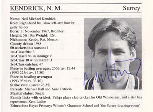 Neil-Kendrick-autograph-signed-surrey-cricket-memorabilia-cricketers-whos-who-signature