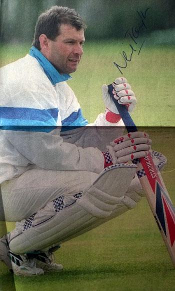 Neil Taylor memorabilia Kent cricket memorabilia newspaper pic