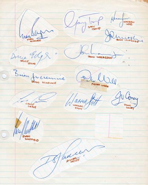 New-Zealand-cricket-memorabilia-1979-signed-team-sheet-richard-hadlee-autograph-lance-cairns-signature-howarth-edgar-coney-chatfield-burgess-lees-morrison-nz