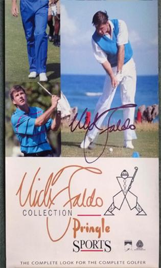 Nick-Faldo-memorabilia-Nick-Faldo-autograph-signed-golf-memorabilia-Pringle-collection-golfing-poster-Nick-Faldo-collection-signature-British-Open-US-Masters-champion-Ryder-Cup
