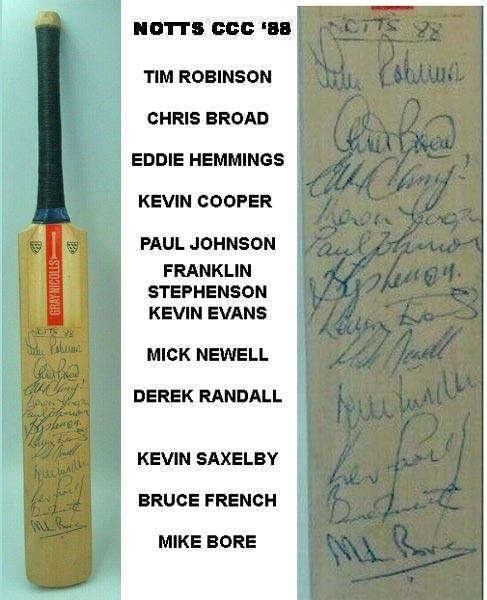 Notts-CCC-cricket-memorabilia-1988-signed-gray-nicolls-mini-bat.-derek-randall-autograph-chris-broad-franklin-stephenson-nottinghamshire