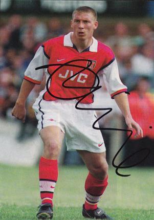 Oleg-Luzhny-signed-Arsenal-football-mag-pic-photo-Ukraine-soccer-memorabilia