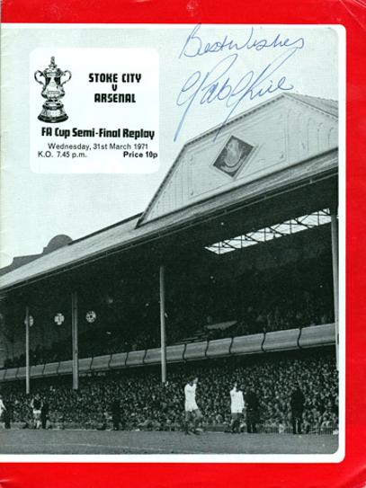 Pat-Rice-autograph-signed-Arsenal-FC-football-memorabilia-1971-FA-Cup-Semi-final-replay-programme-stoke-city-signature-gunners
