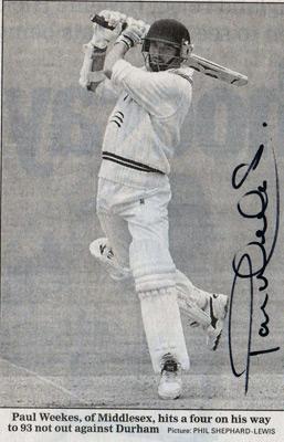 Paul-Weekes-autograph-signed-Middlesex-cricket-memorabilia-Middx-CCC-county-off-spin-bowler-spinner-batsman-all-rounder