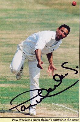 Paul-Weekes-autograph-signed-Middlesex-cricket-memorabilia-Middx-CCC-county-off-spin-bowler-spinner