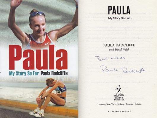 PAULA RADCLIFFE  Signed Autobiography: 