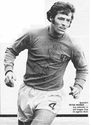 Peter-Morris-autograph-signed-Ipswich-Town-FC-football-memorabilia-signature