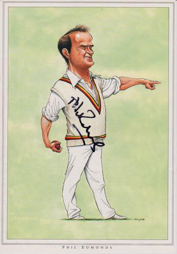 Phil-Edmonds-autograph-signed-Middlesex-cricket-memorabilia-John-Ireland-print-phillipe-henri-england-spinner-london-beach-golf-signature