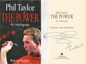 Phil-Taylor-autographed-signed-darts-memorabilia-book-my-autobiography-sid-waddell-signature-bdo-pdc-world-champion-the-power