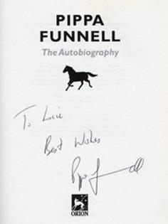 PIPPA FUNNELL (3 x Olympic medallist  in Three-Day Event) signed book 
