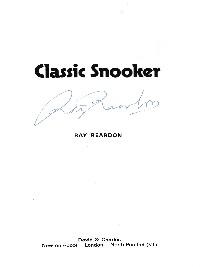 Ray Reardon autograph signed snooker memorabilia classic snooker book billiards coaching tips wpbsa world champion wales