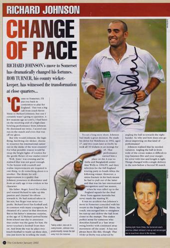 Richard-Johnson-autograph-signed-Somerset-cricket-memorabilia-CCC-county-fast-bowler-England-test-match-cap-Middx