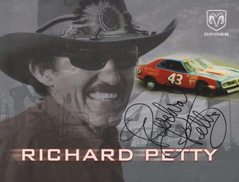 Richard-Petty-autograph-signed-NASCAR-memorabilia-motor-racing-dodge-the-king-daytona-500