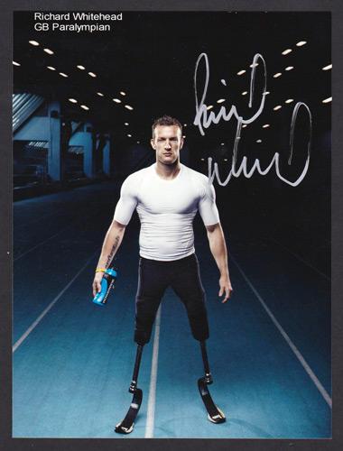 Richard-Whitehead-autrograph-memorabilia-paralympics-paralympian-London-2012-200m-marathon-world-record-holder-prosthetic-legs-ice-sledge-hockey-Gedling-Sports-Partnership,