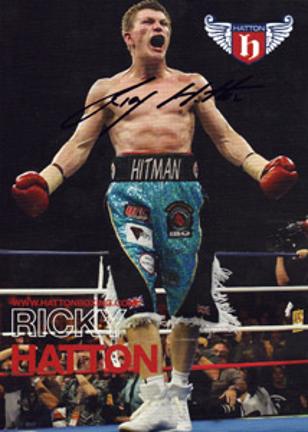 RICKY HATTON (World Welterweight Champion) signed boxing promo card