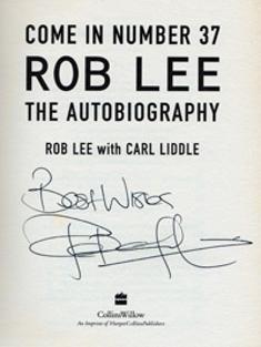 Robert Lee signed autobiography cover