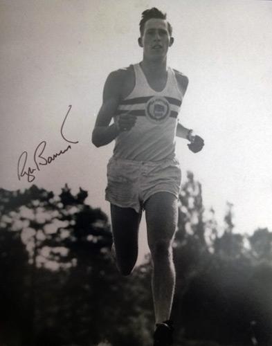 Roger-Bannister-autograph-signed-Athletics-memorabilia-sub-four-minute-mile-record-Sir-Iffley-Road-1951
