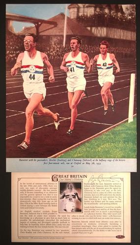 Roger-Bannister-autograph-signed-Athletics-memorabilia-sub-four-minute-mile-record-Sir-Iffley-Road-1954-Benhams-FDC-Brasher-Chris-Chataway