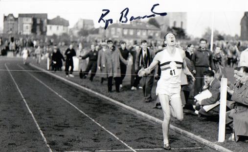 Roger-Bannister-autograph-signed-photo-first-sub-four-minute-mile-iffley-road-autographed-athletics-memorabilia-AAA-Chris-Brasher-Chataway