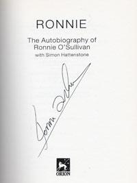 Ronnie-OSullivan-Rocket-signed-autobiography-snooker-book-autograph