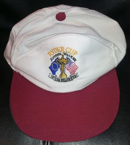 Ryder-Cup-memorabilia-1993-The-Belfry-official-cap-europe-usa-johnny-walker-logo-brabazon-course-gallacher-watson-captain