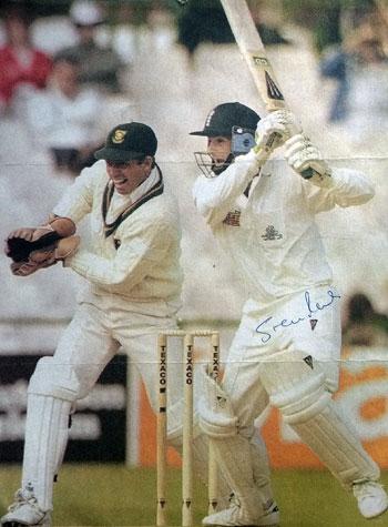 STEPHEN-RHODES-memorabilia-Worcs-cricket-memorabilia-England-magazine-pic-autograph