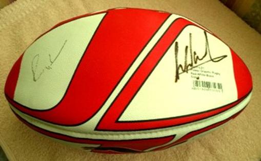 Sale Sharks memorabilia 2005-06 Premiership Champions signed rugby ball memorabilia 