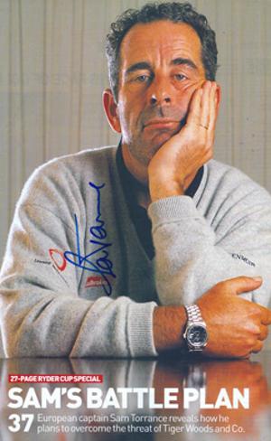 sam torrance european ryder cup golf autograph