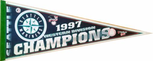 Seattle-Mariners-baseball-memorabilia-mlb-1997-Western-Division-champions-pennant-American-League-AL
