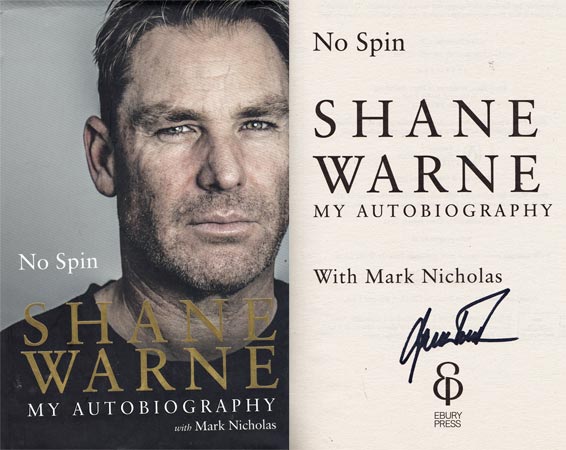 shane warne signed autobiography