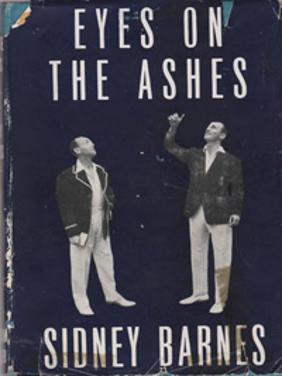 Sidney-Barnes-autralia-cricket-memorabilia-Eye-on-the-Ashes-book-diary-1953-first-edition-aussie