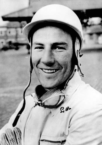 sir stirling moss autograph signed formula one racing photo 1950s memorabilia signature