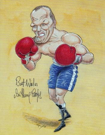 Sir-Henry-Cooper-memorabilia-signed-John-Ireland-print-boxing-memorabilia