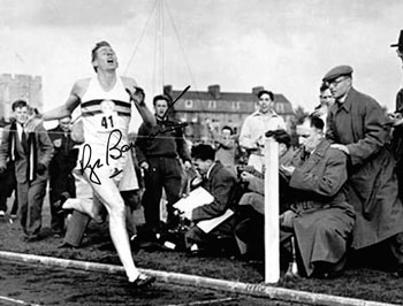 SIR ROGER BANNISTER autograph signed photo first four minute mile oxford