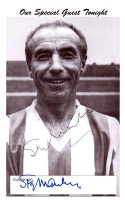 Sir-STANLEY-MATTHEWS-signed-portrait-pic-Stoke-Blackpool-Rotherham-dinner-menu-programme-football-memorabilia