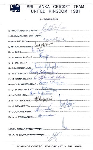 Sri-Lanka-cricket-memorabilia-1981-signed-team-sheet-england-tour-warnapura-mendis-fernando-dias-squad