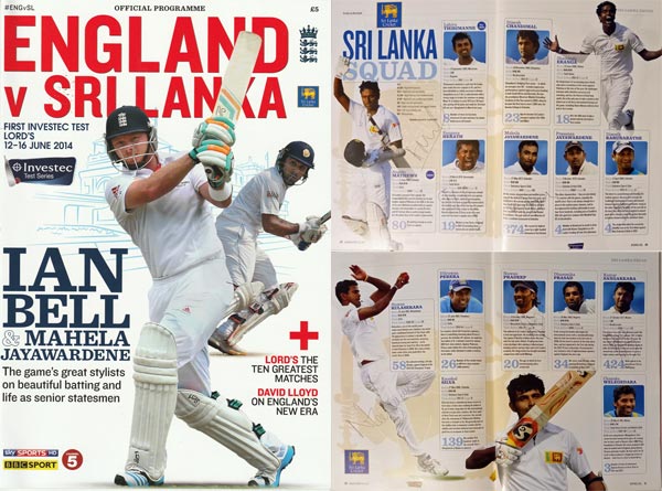 Sri-Lanka-cricket-squad-signed-2014-Lords-test-match-progrmme