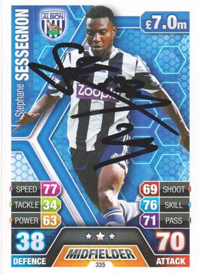 Stephane-Sessegnon-autograph-signed-west-brom-football-memorabilia-west-bromwich-albion-fc-wba-signature-benin-sunderland